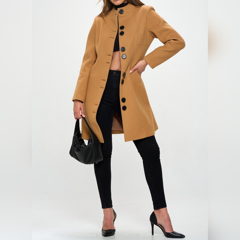 Classic Wool Button Up Coat